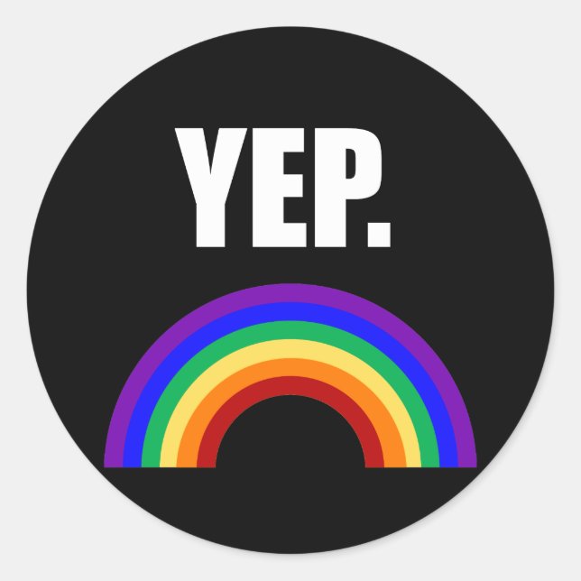 Adesivo Yep Funny Orgulho gay Stickers (Frente)