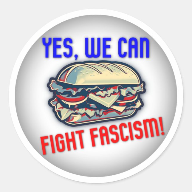 Adesivo Yes, We Can Fight Fascism (Frente)
