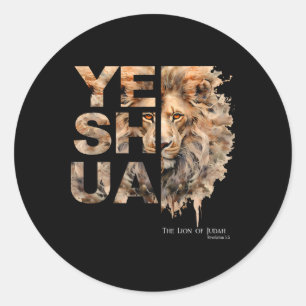 Adesivo Yeshua, Leão de Judá, Jesus, Deus, Versículo Bíbli