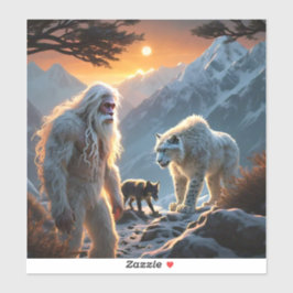 Adesivo Yeti e o Leopardo da Neve