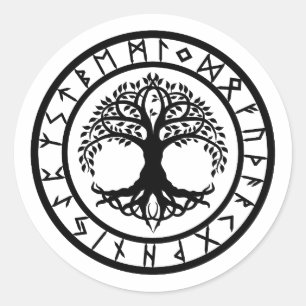 Adesivo Yggdrasil - Círculo Rune