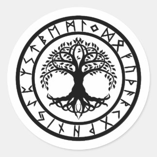 Adesivo Yggdrasil - Círculo Rune