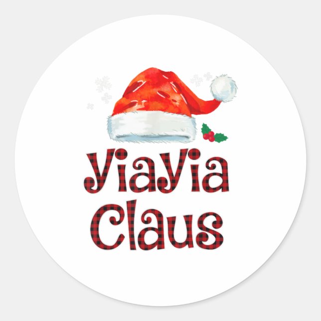 Adesivo Yiayia Claus Tee Christmas Pajama (Frente)