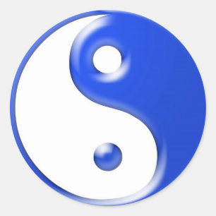 Adesivo Yin azul Yang