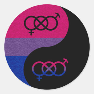 Adesivo Yin bissexual e Yang
