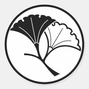 Adesivo Yin e yang ginkgo folhas em anel roscado