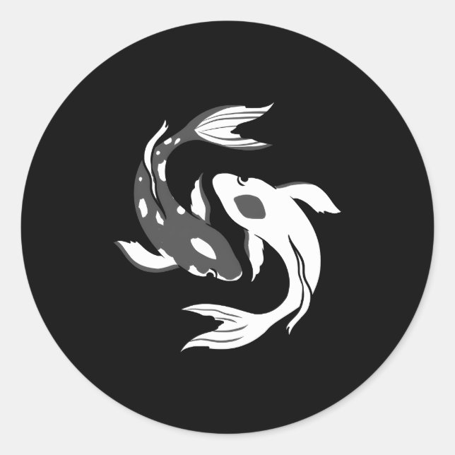 Adesivo Yin E Yang Koi Fish (Frente)