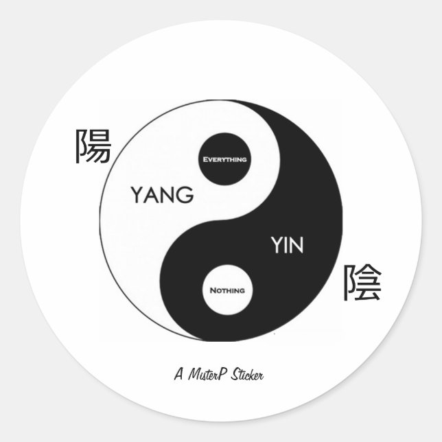 Adesivo Yin e Yang - Um MisterP Sticker (Frente)