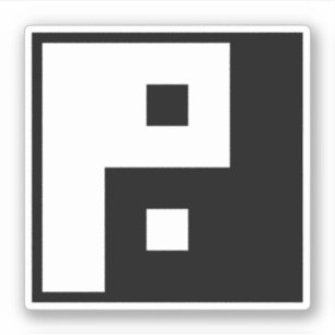 Adesivo Yin quadrado Yang