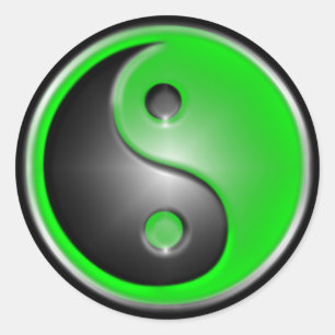 Adesivo Yin verde Yang