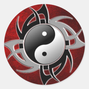 ADESIVO YIN YANG 3D TRIBAL