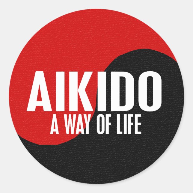 Adesivo Yin Yang Aikido 1 (Frente)