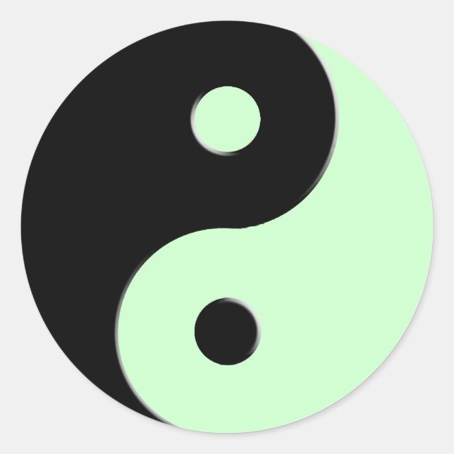 Adesivo Yin & Yang Asian Símbolo Harmonia e Padrões de Equ (Frente)