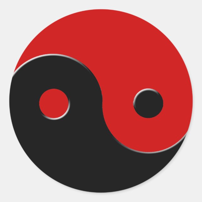 Adesivo Yin & Yang Asian Símbolo Harmonia e Padrões de Equ (Frente)