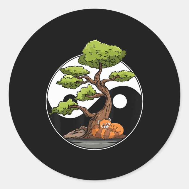 Adesivo Yin Yang Bonsai Tao Taoismo Espiritual Zen Meditat (Frente)