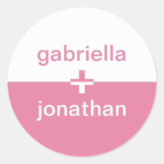 Adesivo Yin yang branco rosa, com nome personalizado, favo