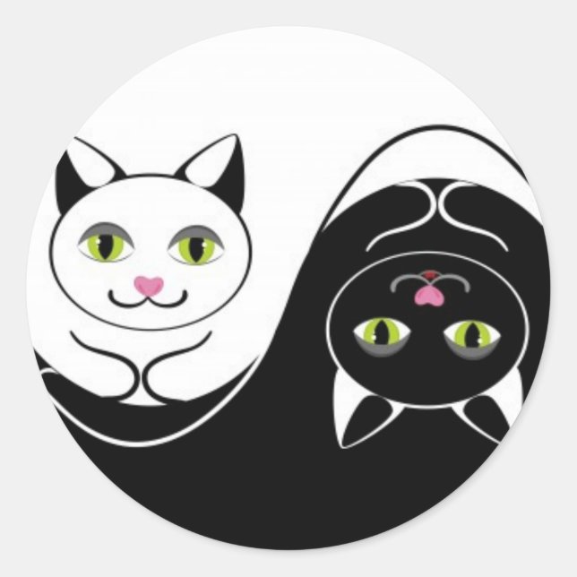 Adesivo Yin Yang Cats (Frente)