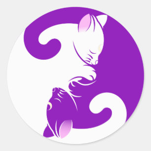 Adesivo Yin Yang Cats (Consegue ver?) Stickers
