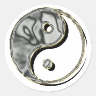 Adesivo Yin Yang Chrome