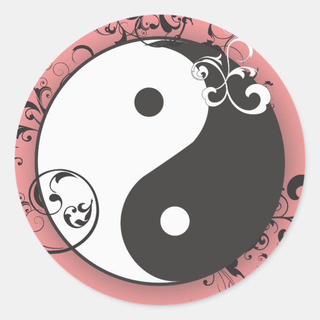 Adesivo Yin-Yang com rolagem (Frente)