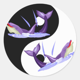 Adesivo Yin Yang Dolphins