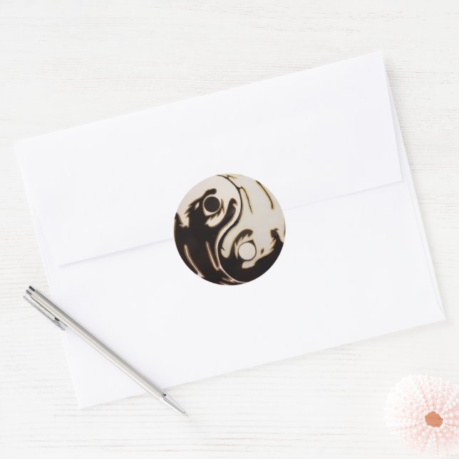 Adesivo Yin yang Double Dragon (Envelope)