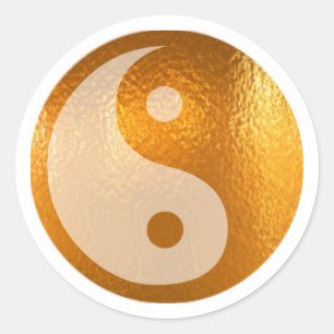 ADESIVO YIN YANG DOURADO