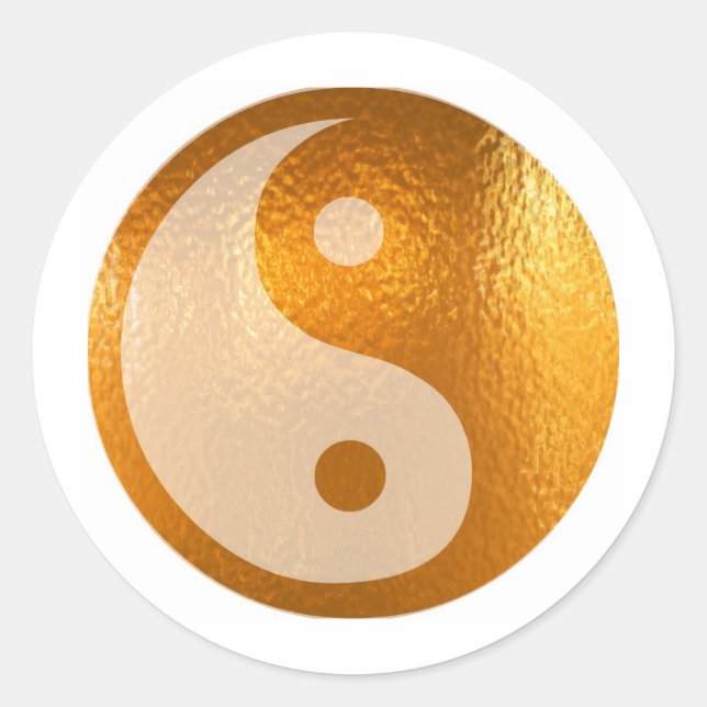 ADESIVO YIN YANG DOURADO (Frente)