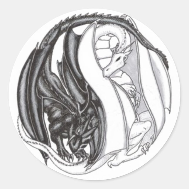 Adesivo Yin/Yang Dragon Sticker (Frente)