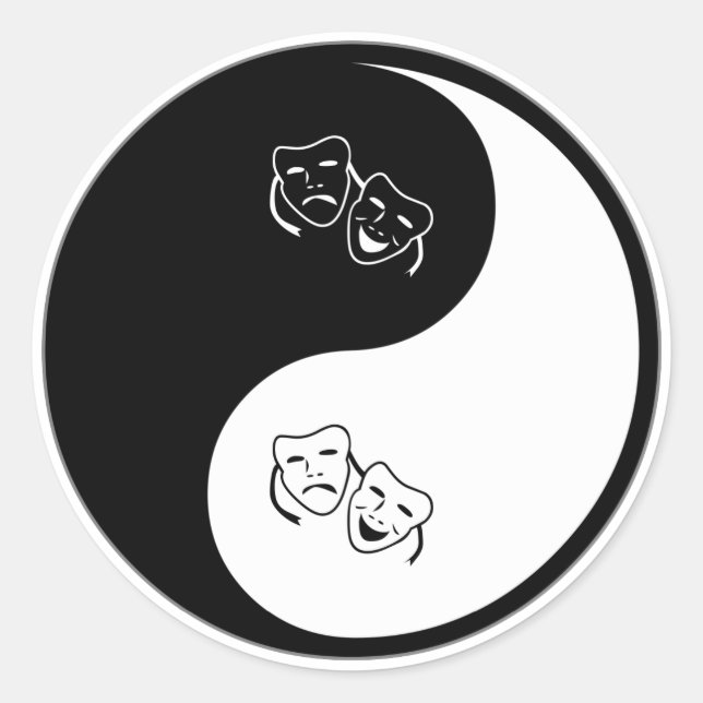 Adesivo Yin Yang Drama (Frente)