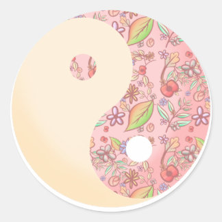 Adesivo Yin Yang Floral
