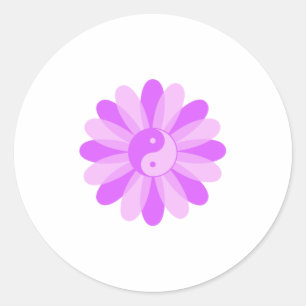 Adesivo Yin Yang floral