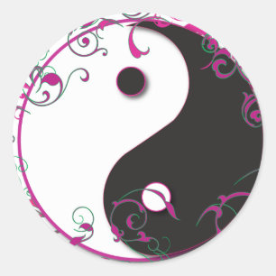 Adesivo Yin & Yang Floral Design