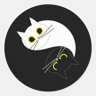Adesivo YIN - YANG Funny Cat Sticker