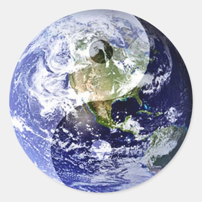 Adesivo Yin-Yang Harmony no nosso planeta (Frente)
