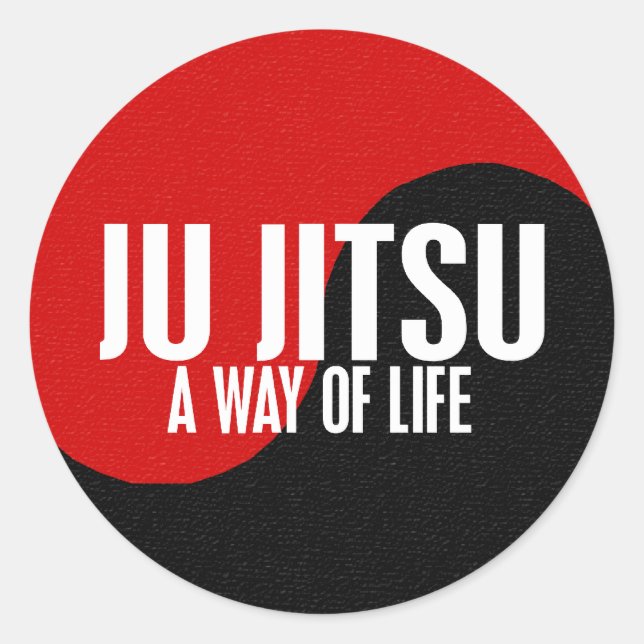 Adesivo Yin Yang JU JITSU 1 (Frente)