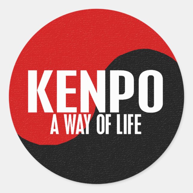 Adesivo Yin Yang Kenpo (Frente)