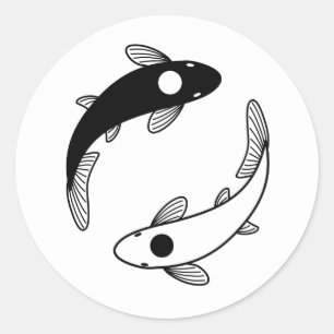 Adesivo Yin Yang Koi Fish