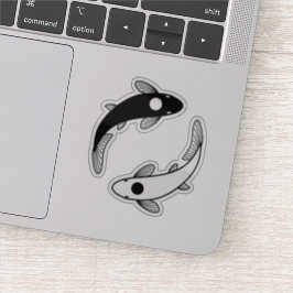 Adesivo Yin Yang Koi Fish