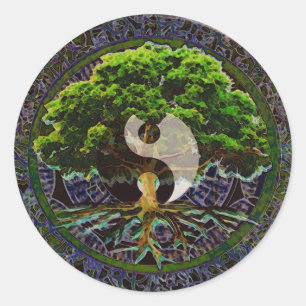Adesivo Yin Yang Mandala Tree of Life