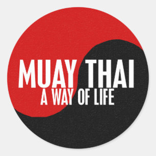 Adesivo Yin Yang Muay Thai 1