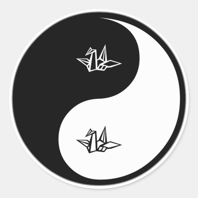 Adesivo Yin Yang Origami (Frente)
