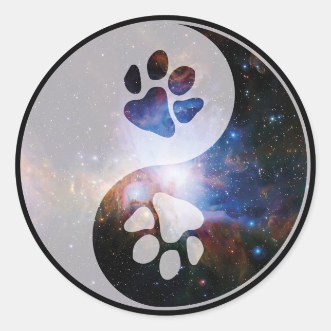 Adesivo Yin Yang Paw Cosmic (Frente)