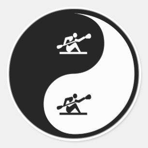 Adesivo Yin Yang que Kayaking