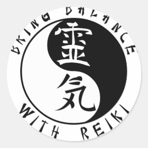 Adesivo Yin Yang Reiki Kanji