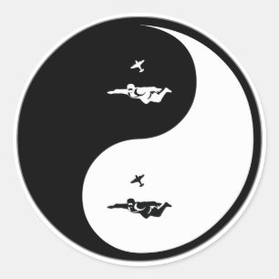 Adesivo Yin Yang Skydiving