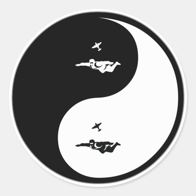 Adesivo Yin Yang Skydiving (Frente)