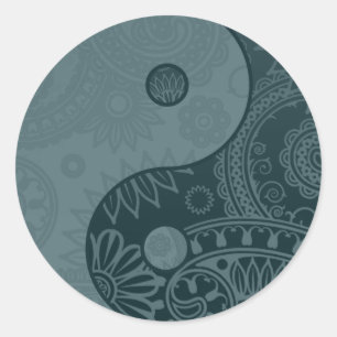 Adesivo Yin Yang Slate Blue, Padrão