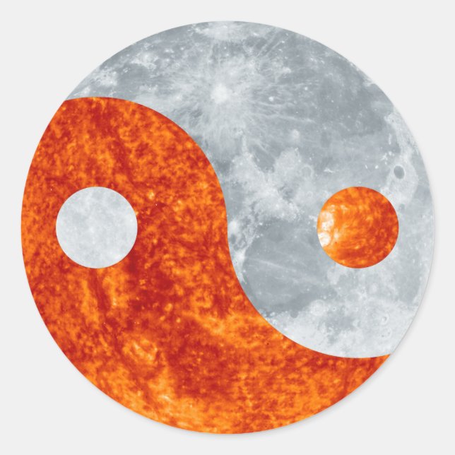 Adesivo Yin & Yang Spiritual Harmony Sun & Moon Sticker (Frente)
