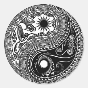 Adesivo Yin & Yang Sticker 3D